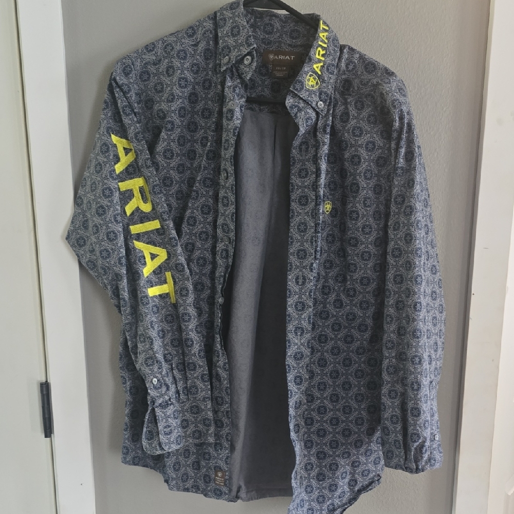 Ariat Men's Gray Patterned Shirt Jacket
